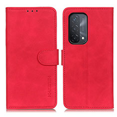 Handytasche Stand Schutzhülle Flip Leder Hülle K09Z für Oppo A74 5G Rot