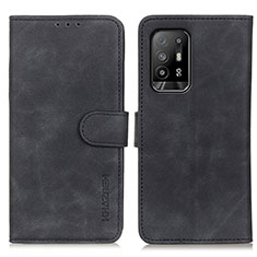 Handytasche Stand Schutzhülle Flip Leder Hülle K09Z für Oppo A95 5G Schwarz