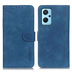 Handytasche Stand Schutzhülle Flip Leder Hülle K09Z für Oppo A96 4G Blau