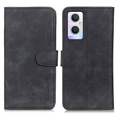 Handytasche Stand Schutzhülle Flip Leder Hülle K09Z für Oppo A96 5G Schwarz