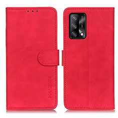 Handytasche Stand Schutzhülle Flip Leder Hülle K09Z für Oppo F19 Rot