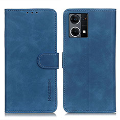 Handytasche Stand Schutzhülle Flip Leder Hülle K09Z für Oppo F21s Pro 4G Blau