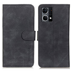 Handytasche Stand Schutzhülle Flip Leder Hülle K09Z für Oppo F21s Pro 4G Schwarz