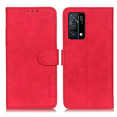 Handytasche Stand Schutzhülle Flip Leder Hülle K09Z für Oppo K9 5G Rot