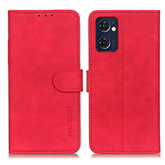 Handytasche Stand Schutzhülle Flip Leder Hülle K09Z für Oppo Reno7 5G Rot