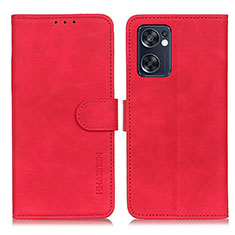 Handytasche Stand Schutzhülle Flip Leder Hülle K09Z für Oppo Reno7 SE 5G Rot