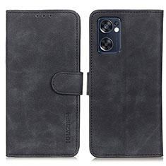 Handytasche Stand Schutzhülle Flip Leder Hülle K09Z für Oppo Reno7 SE 5G Schwarz