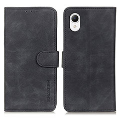 Handytasche Stand Schutzhülle Flip Leder Hülle K09Z für Samsung Galaxy A23e 5G Schwarz