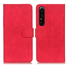 Handytasche Stand Schutzhülle Flip Leder Hülle K09Z für Sony Xperia 1 IV Rot