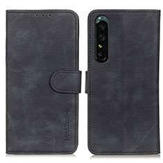 Handytasche Stand Schutzhülle Flip Leder Hülle K09Z für Sony Xperia 1 IV SO-51C Schwarz