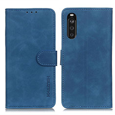 Handytasche Stand Schutzhülle Flip Leder Hülle K09Z für Sony Xperia 10 III Blau