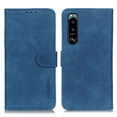 Handytasche Stand Schutzhülle Flip Leder Hülle K09Z für Sony Xperia 5 III Blau