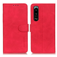 Handytasche Stand Schutzhülle Flip Leder Hülle K09Z für Sony Xperia 5 III Rot