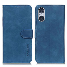 Handytasche Stand Schutzhülle Flip Leder Hülle K09Z für Sony Xperia 5 V Blau