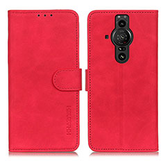 Handytasche Stand Schutzhülle Flip Leder Hülle K09Z für Sony Xperia PRO-I Rot