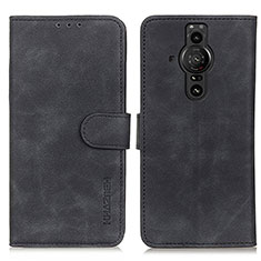 Handytasche Stand Schutzhülle Flip Leder Hülle K09Z für Sony Xperia PRO-I Schwarz