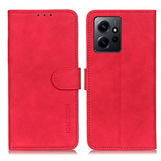 Handytasche Stand Schutzhülle Flip Leder Hülle K09Z für Xiaomi Redmi Note 12 4G Rot