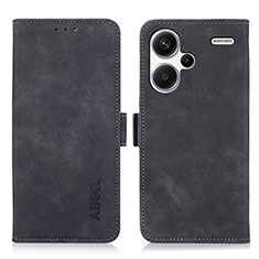 Handytasche Stand Schutzhülle Flip Leder Hülle K09Z für Xiaomi Redmi Note 13 Pro+ Plus 5G Schwarz