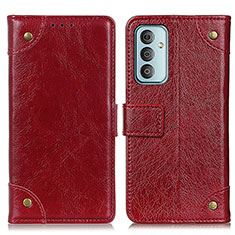 Handytasche Stand Schutzhülle Flip Leder Hülle KZ6 für Samsung Galaxy M23 5G Rot