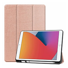 Handytasche Stand Schutzhülle Flip Leder Hülle L01 für Apple iPad 10.2 (2021) Rosegold