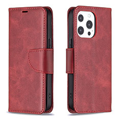 Handytasche Stand Schutzhülle Flip Leder Hülle L01 für Apple iPhone 13 Pro Max Rot