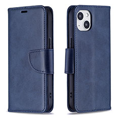 Handytasche Stand Schutzhülle Flip Leder Hülle L01 für Apple iPhone 14 Plus Blau