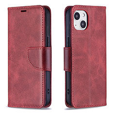 Handytasche Stand Schutzhülle Flip Leder Hülle L01 für Apple iPhone 15 Plus Rot