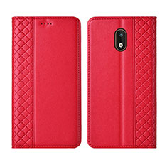 Handytasche Stand Schutzhülle Flip Leder Hülle L01 für Nokia 1.3 Rot