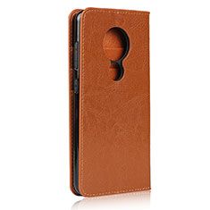 Handytasche Stand Schutzhülle Flip Leder Hülle L01 für Nokia 7.2 Orange