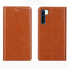 Handytasche Stand Schutzhülle Flip Leder Hülle L01 für Oppo A91 Orange