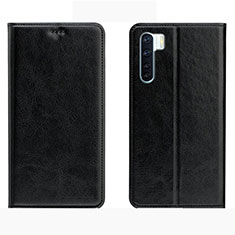 Handytasche Stand Schutzhülle Flip Leder Hülle L01 für Oppo A91 Schwarz