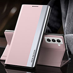 Handytasche Stand Schutzhülle Flip Leder Hülle L01 für Samsung Galaxy S21 Plus 5G Rosa