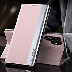 Handytasche Stand Schutzhülle Flip Leder Hülle L01 für Samsung Galaxy S21 Ultra 5G Rosa