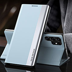 Handytasche Stand Schutzhülle Flip Leder Hülle L01 für Samsung Galaxy S23 Ultra 5G Hellblau