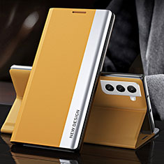 Handytasche Stand Schutzhülle Flip Leder Hülle L01 für Samsung Galaxy S24 5G Gelb