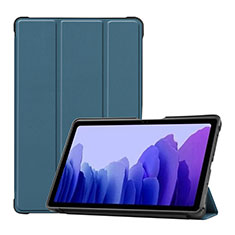 Handytasche Stand Schutzhülle Flip Leder Hülle L01 für Samsung Galaxy Tab A7 4G 10.4 SM-T505 Cyan