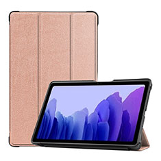 Handytasche Stand Schutzhülle Flip Leder Hülle L01 für Samsung Galaxy Tab A7 4G 10.4 SM-T505 Rosegold