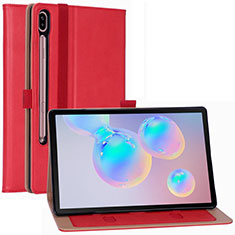 Handytasche Stand Schutzhülle Flip Leder Hülle L01 für Samsung Galaxy Tab S6 10.5 SM-T860 Rot