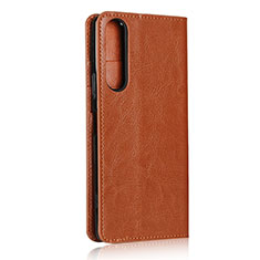 Handytasche Stand Schutzhülle Flip Leder Hülle L01 für Sony Xperia 1 II Orange