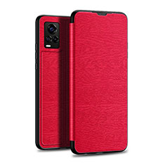 Handytasche Stand Schutzhülle Flip Leder Hülle L01 für Vivo V20 Pro 5G Rot