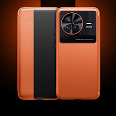 Handytasche Stand Schutzhülle Flip Leder Hülle L01 für Vivo X80 5G Orange