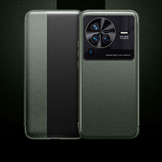 Handytasche Stand Schutzhülle Flip Leder Hülle L01 für Vivo X80 Pro 5G Grün