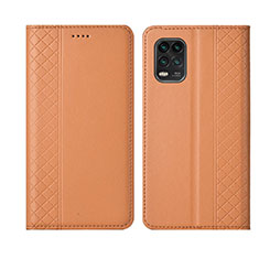 Handytasche Stand Schutzhülle Flip Leder Hülle L01 für Xiaomi Mi 10 Lite Orange