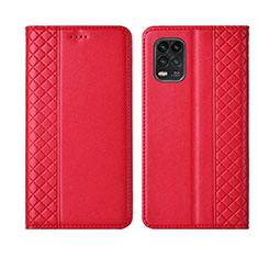 Handytasche Stand Schutzhülle Flip Leder Hülle L01 für Xiaomi Mi 10 Lite Rot