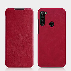 Handytasche Stand Schutzhülle Flip Leder Hülle L01 für Xiaomi Redmi Note 8 (2021) Rot