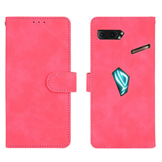 Handytasche Stand Schutzhülle Flip Leder Hülle L01Z für Asus ROG Phone II ZS660KL Pink