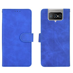 Handytasche Stand Schutzhülle Flip Leder Hülle L01Z für Asus Zenfone 7 Pro ZS671KS Blau