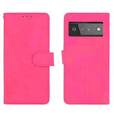 Handytasche Stand Schutzhülle Flip Leder Hülle L01Z für Google Pixel 6 5G Pink