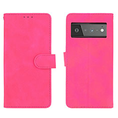 Handytasche Stand Schutzhülle Flip Leder Hülle L01Z für Google Pixel 6 Pro 5G Pink