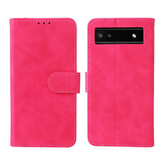 Handytasche Stand Schutzhülle Flip Leder Hülle L01Z für Google Pixel 6a 5G Pink